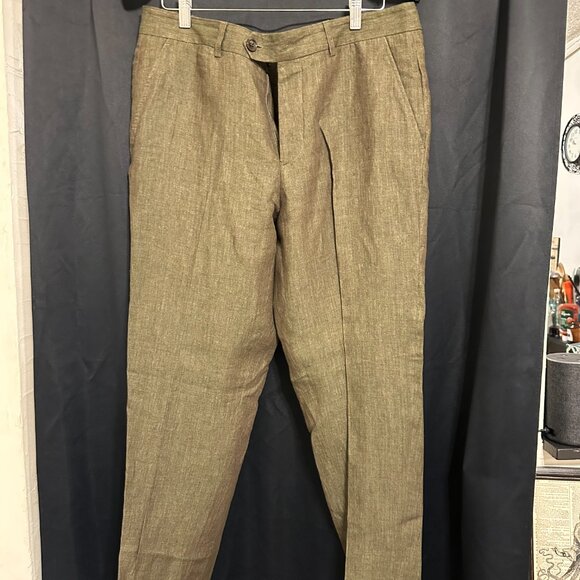 Todd Synder Italian Linen Sutton Suit - Olive 100% Linen - Picture 11 of 15